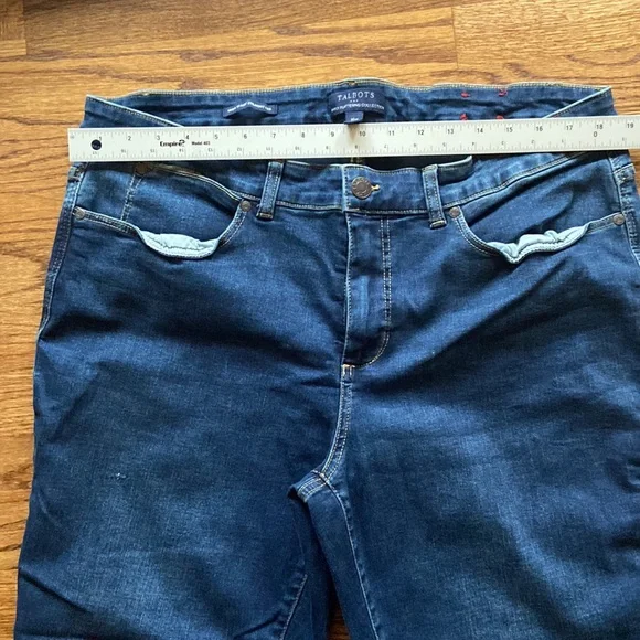 Talbots high waist straight leg dark wash jeans stretch size 16w nice preloved - Picture 7 of 11